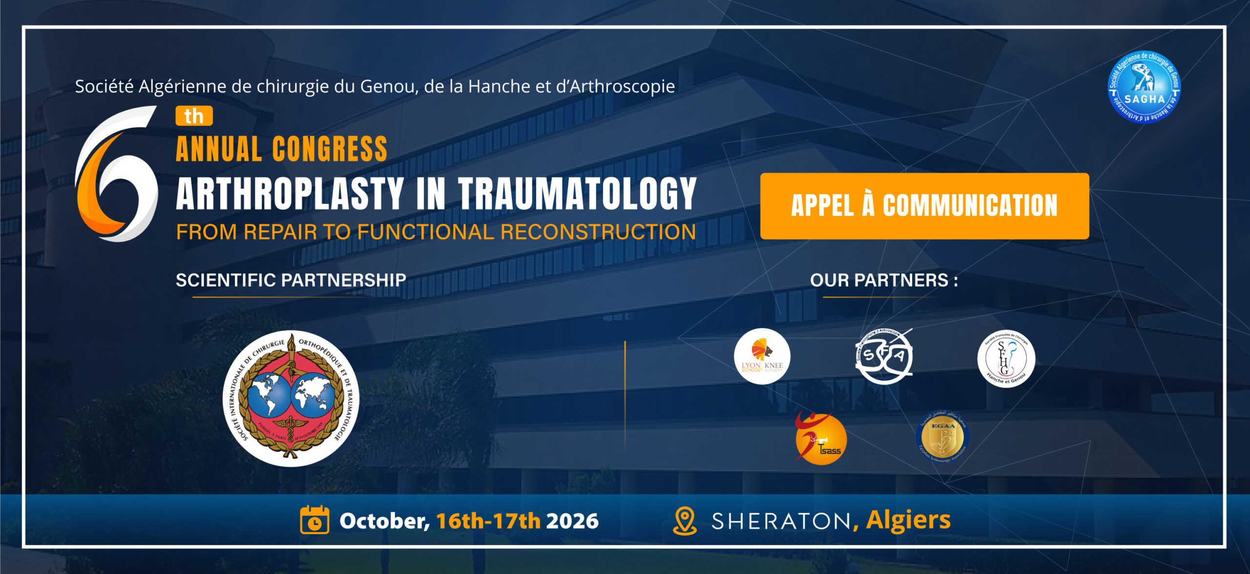 congrès scientifique chirurgiens hanche et genou